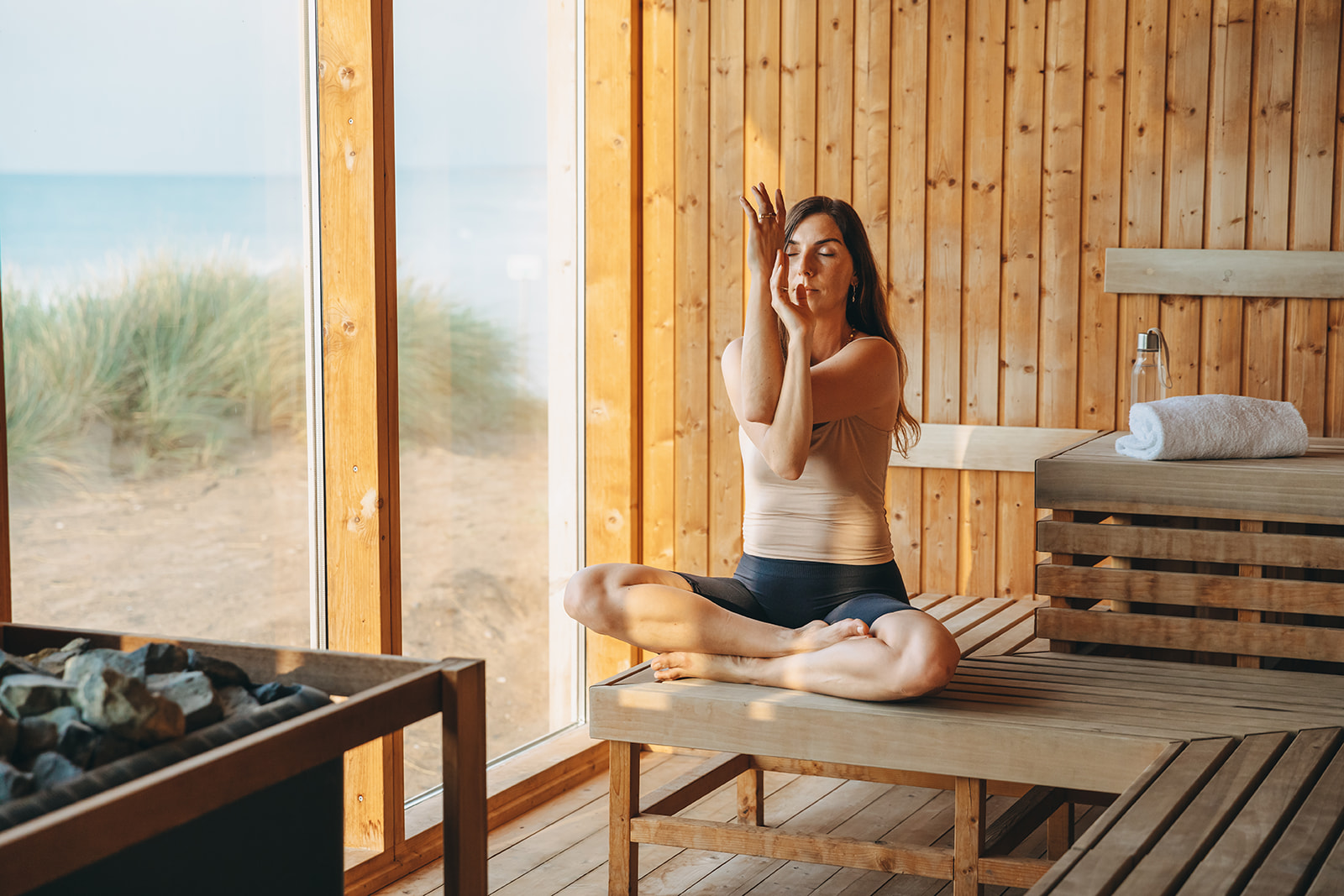 Yoga i havsauna